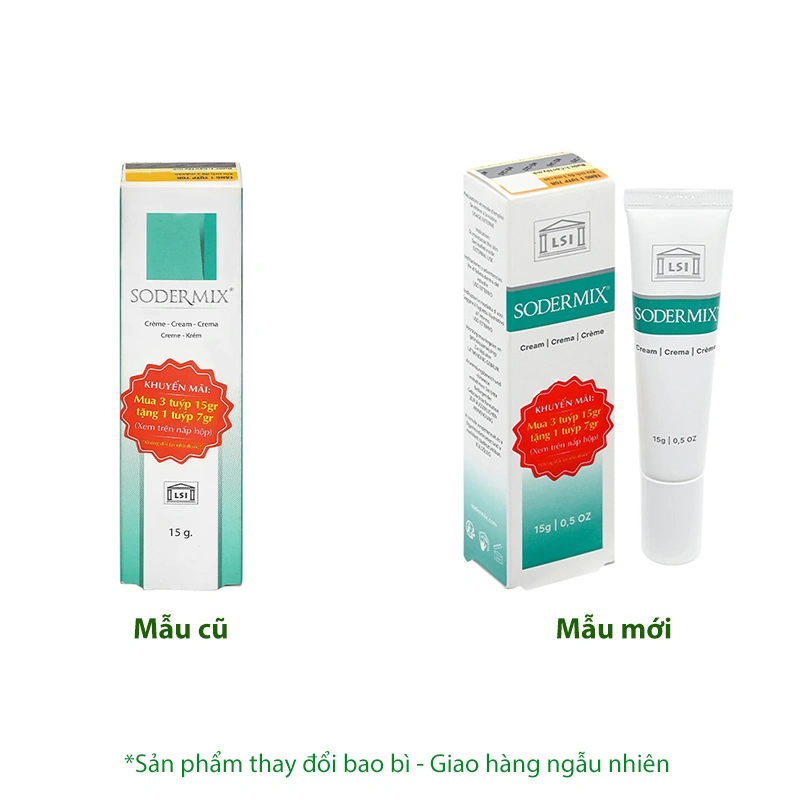 Kem Sodermix trị sẹo, viêm da cơ địa tuýp 15g - 